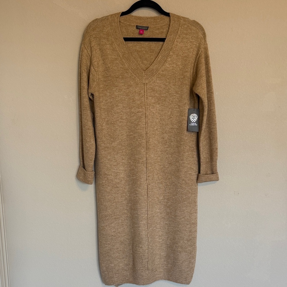 Vince Camuto Long Sleeve Midi Sweater Dress. Size S NWT